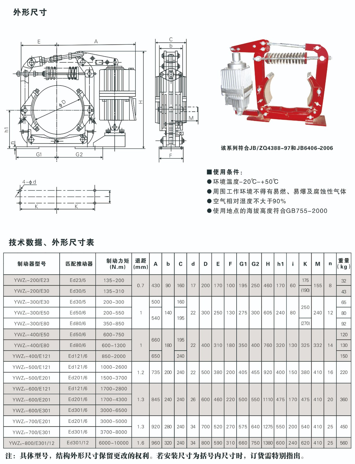 YWZ8系列電力液壓塊式制動器的相關知識講解